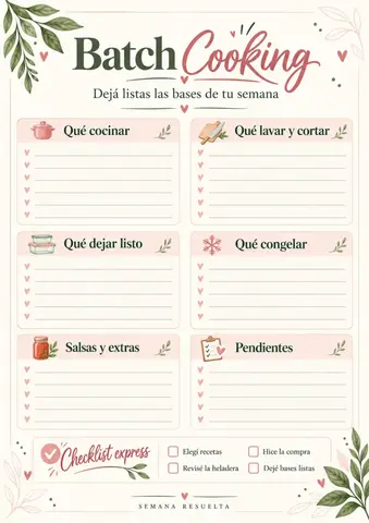 Planificador de batch cooking real