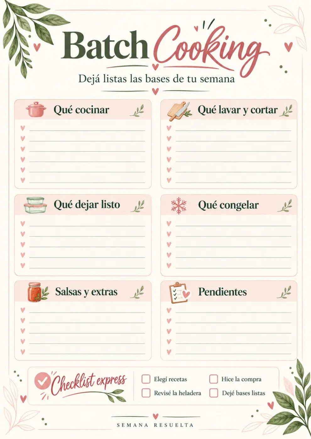 Planificador de batch cooking real
